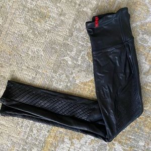 Spanx Moto Faux Leather Leggings